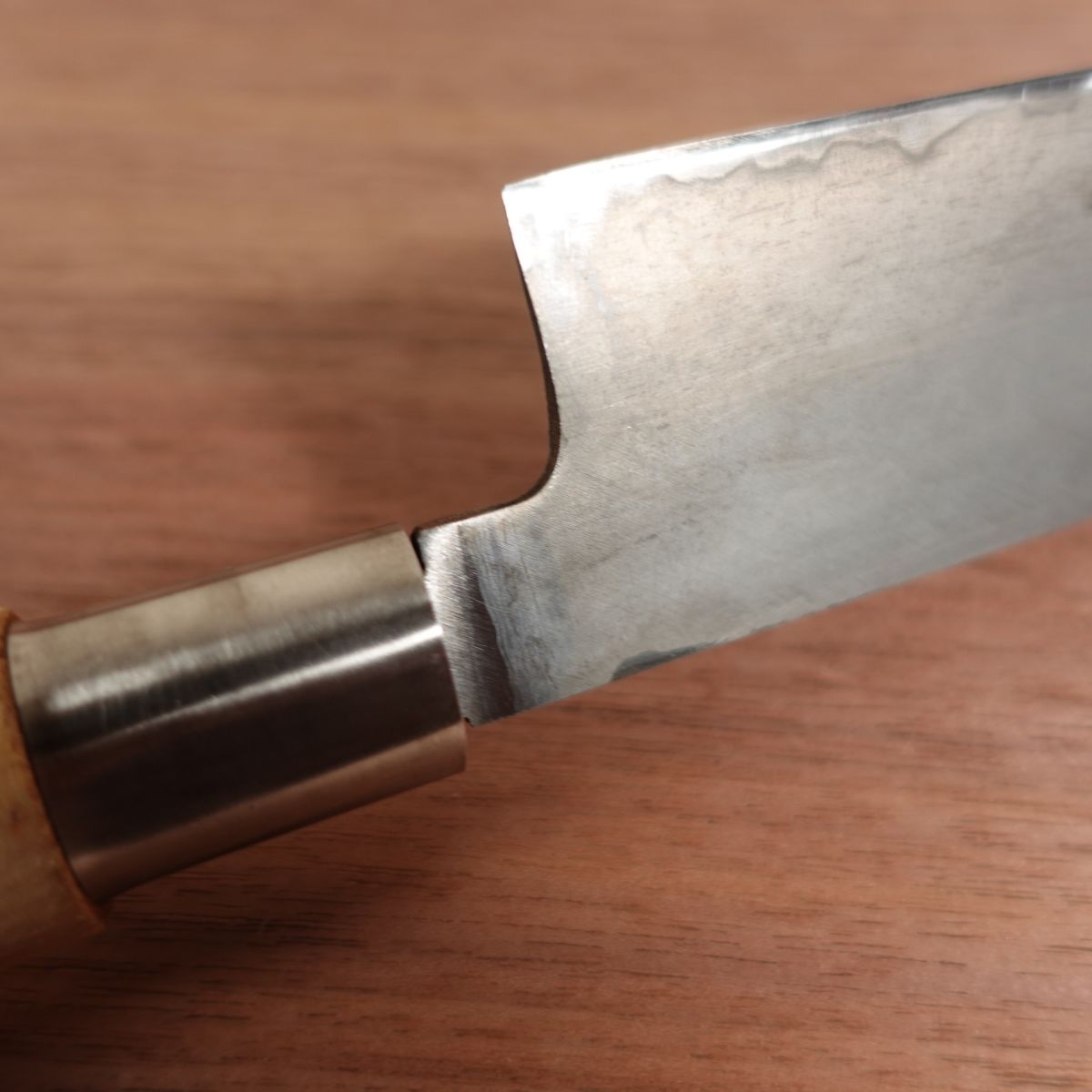 [HYPER REBORN] Sakai Toji Nakiri, Sharpened, Light Black Oxide Finish, Masashige, Vegetable Knife, Light Patina, 180mm