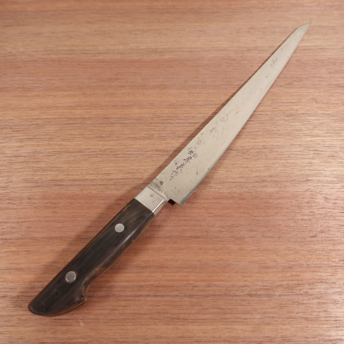 Takayoshi Sujihiki Knife, Sharpened, Slicer, Kiritsuke Style, Professional Use, Carbon Steel, 270mm