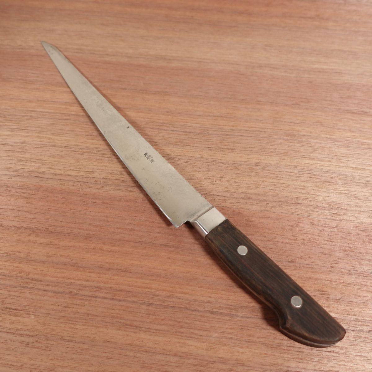 Takayoshi Sujihiki Knife, Sharpened, Slicer, Kiritsuke Style, Professional Use, Carbon Steel, 270mm