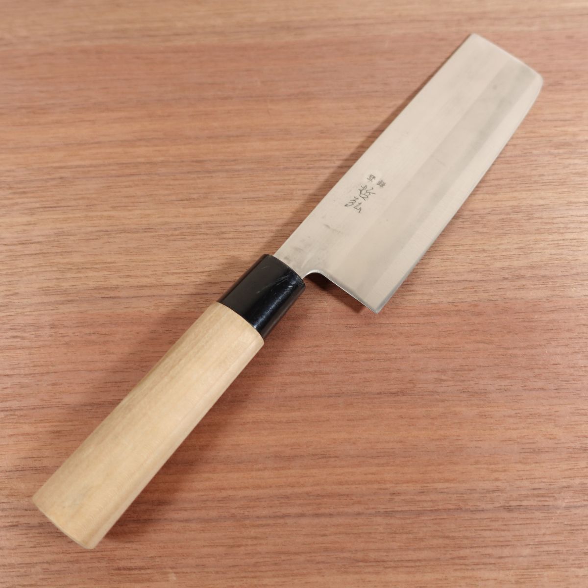 Tetsuhiro Nakiri Sharpened Double Bevel Stainless Steel Lightly Used 160mm