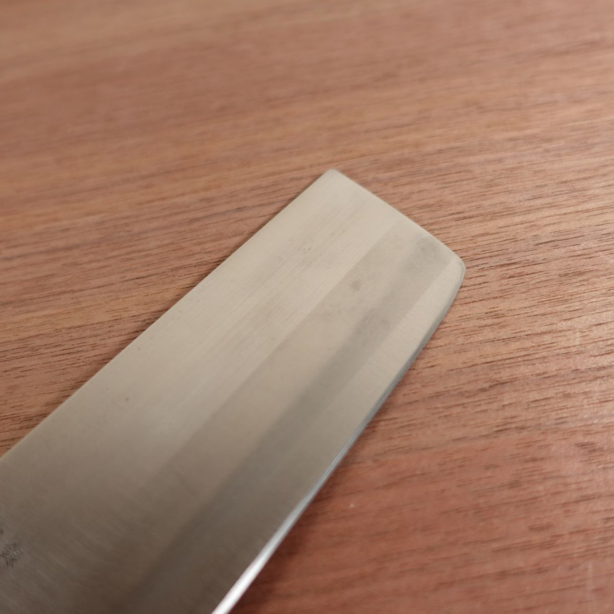 Tetsuhiro Nakiri Sharpened Double Bevel Stainless Steel Lightly Used 160mm