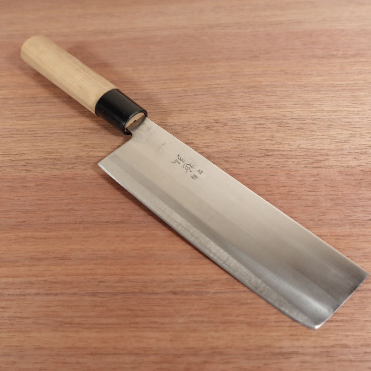 Tetsuhiro Nakiri Sharpened Double Bevel Stainless Steel Lightly Used 160mm