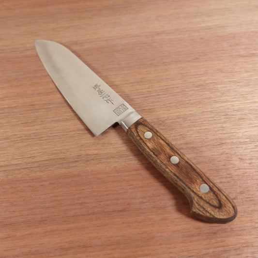Sakaiya Isshin Santoku GOLD Forged Laminated All-Purpose Knife 165mm