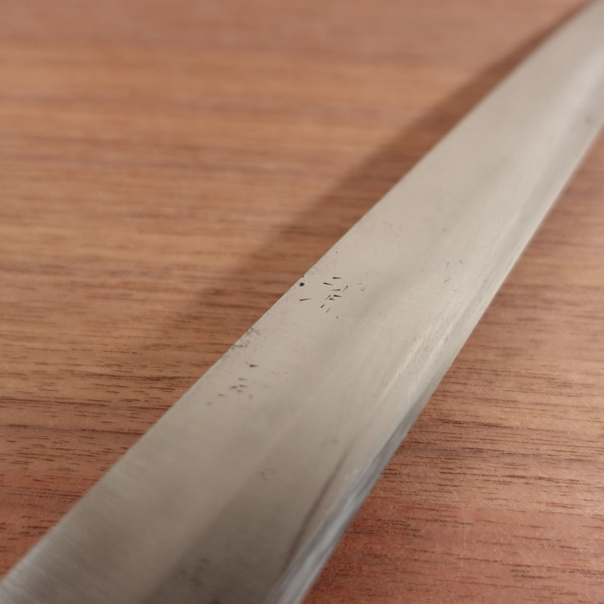 Minamoto? Yanagiba Knife, Faded Engraving, Sharpened, Water Buffalo Handle, Sashimi Knife, Carbon Steel, 265mm