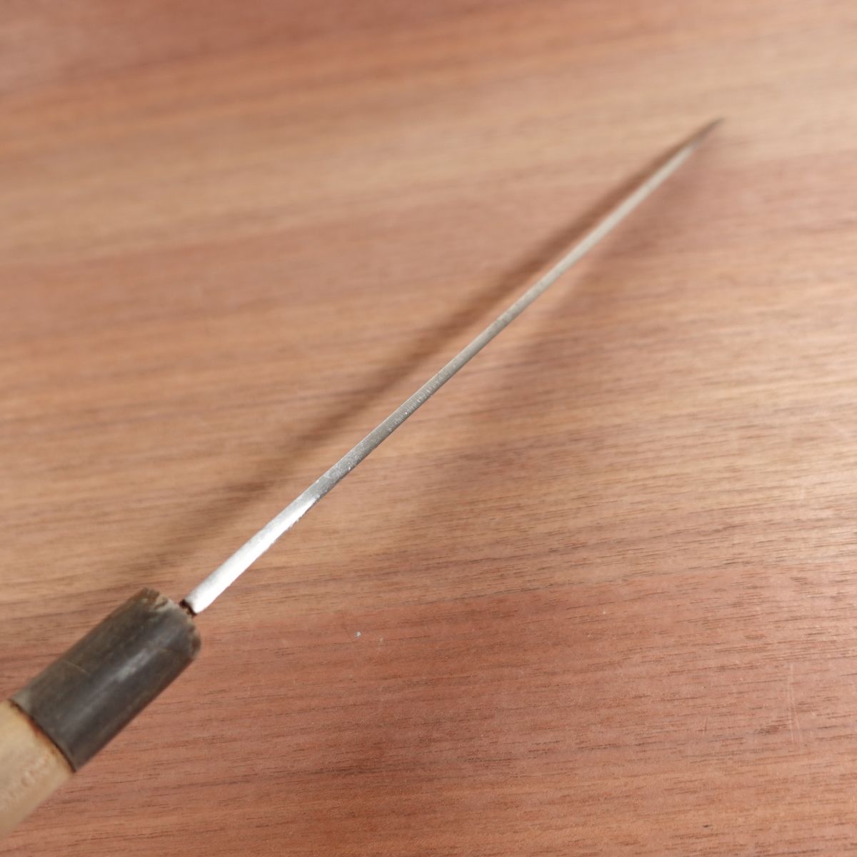 Minamoto? Yanagiba Knife, Faded Engraving, Sharpened, Water Buffalo Handle, Sashimi Knife, Carbon Steel, 265mm