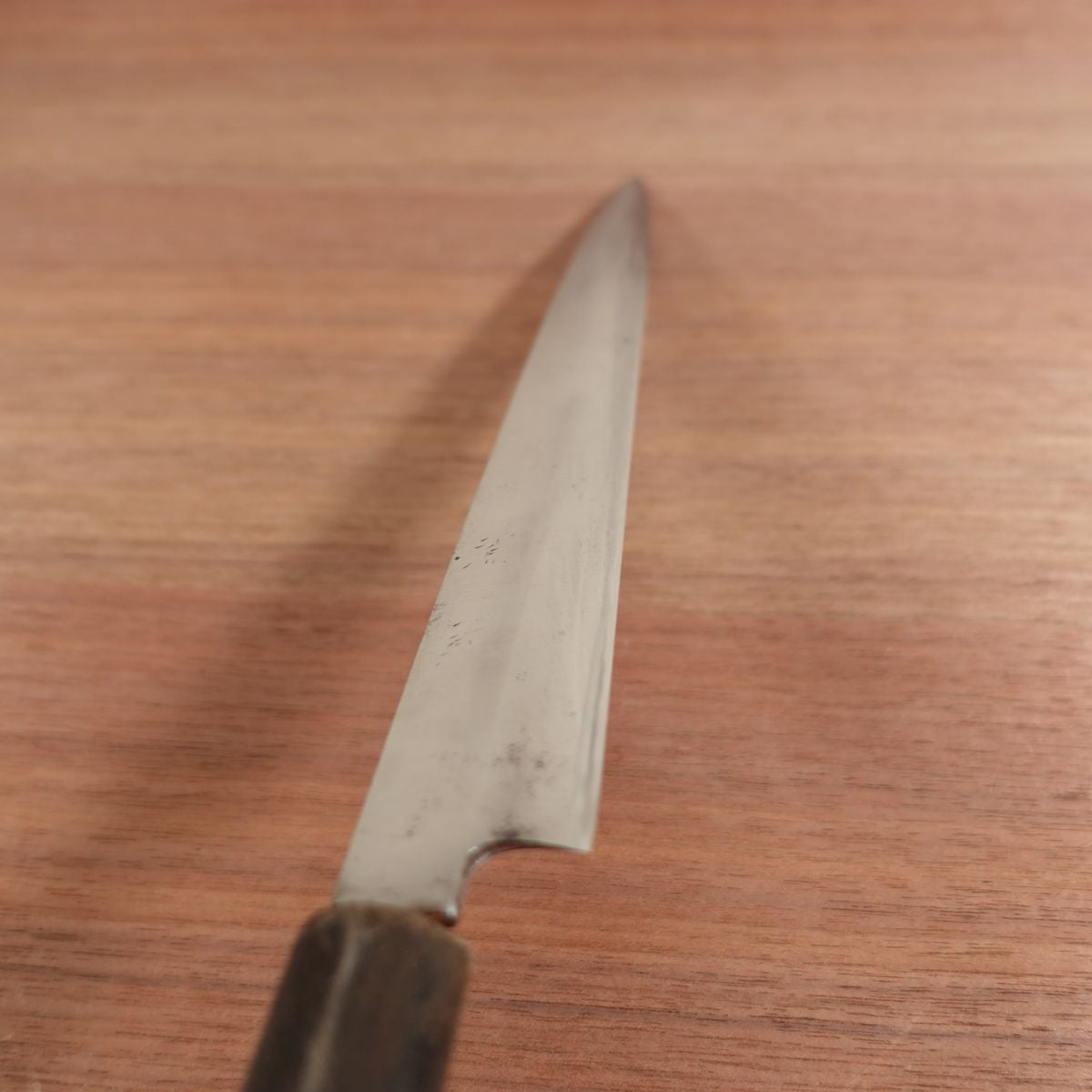 Minamoto? Yanagiba Knife, Faded Engraving, Sharpened, Water Buffalo Handle, Sashimi Knife, Carbon Steel, 265mm