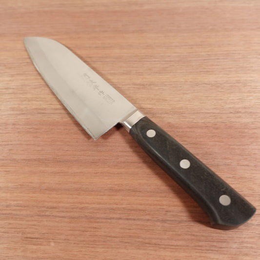 Seki Teppei Santoku Knife, Sharpened, Laminated Steel, Seki Teppei Saku, 165mm