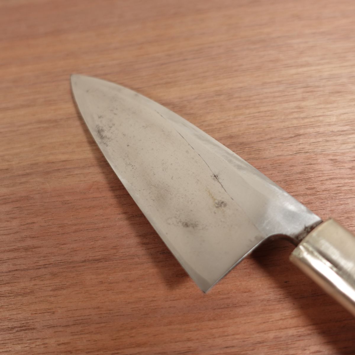 Seki Magoroku Deba Knife, Sharpened, Carbon Steel, Single Bevel, Carefully Used, 150mm