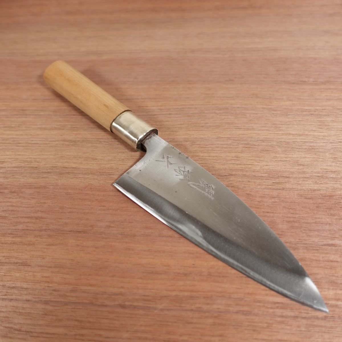 Seki Magoroku Deba Knife, Sharpened, Carbon Steel, Single Bevel, Carefully Used, 150mm