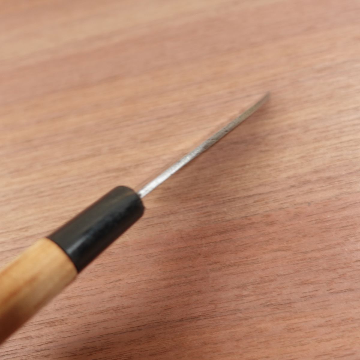 Jubei Aji-Kiri Knife, Sharpened, Ko-Deba Knife, Tsuchime Finish, Carbon Steel, Hand-Forged, 105mm