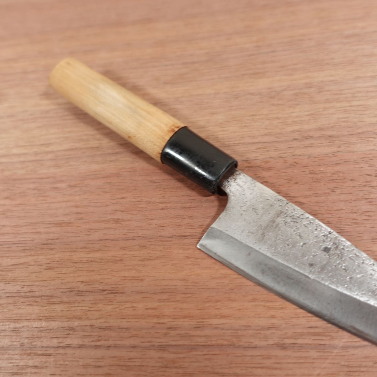 Jubei Aji-Kiri Knife, Sharpened, Ko-Deba Knife, Tsuchime Finish, Carbon Steel, Hand-Forged, 105mm