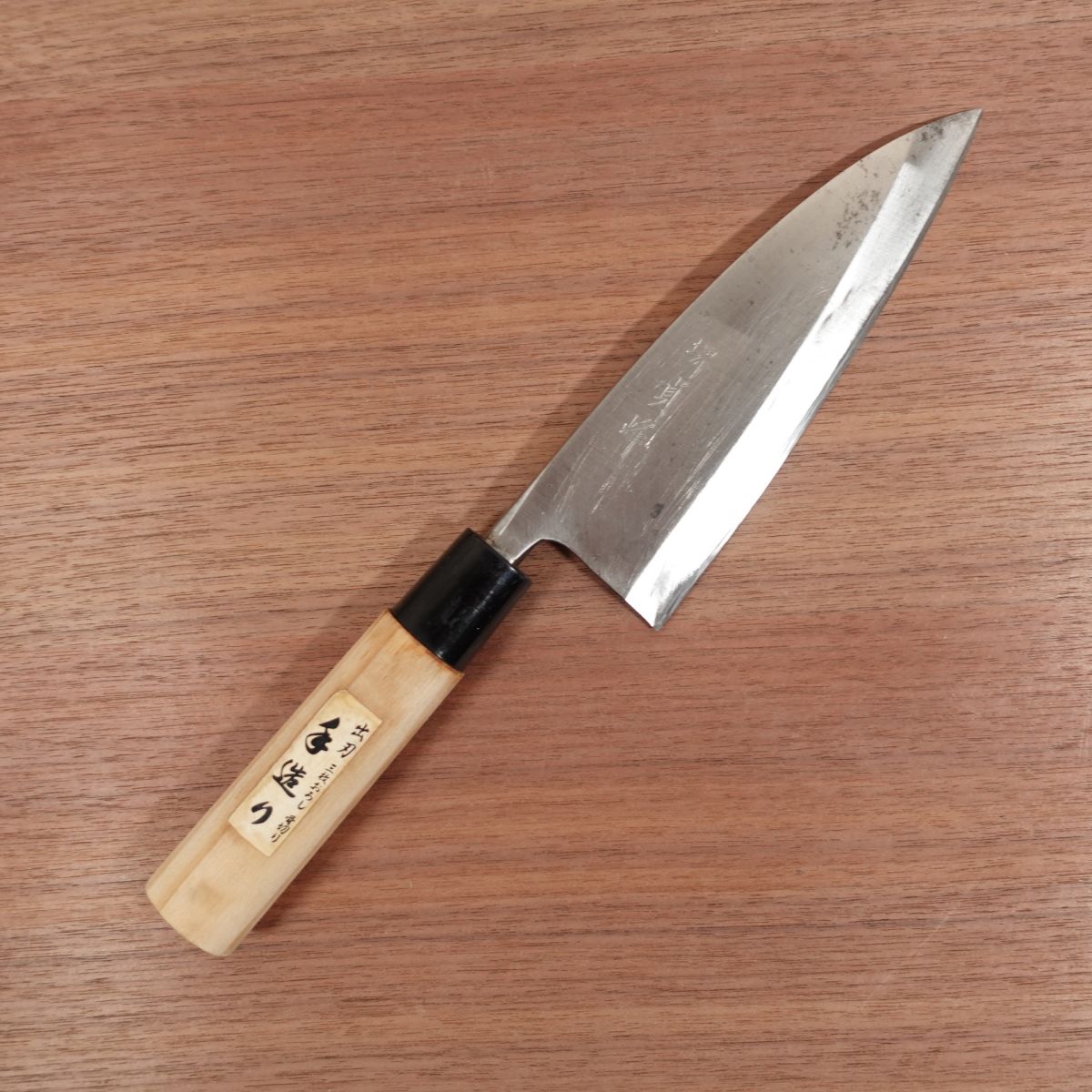 Sakai Sadamine Deba Knife, Sharpened, Handmade, Carbon Steel, Single Bevel, 170mm