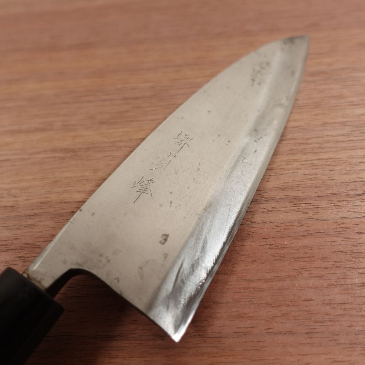 Sakai Sadamine Deba Knife, Sharpened, Handmade, Carbon Steel, Single Bevel, 170mm