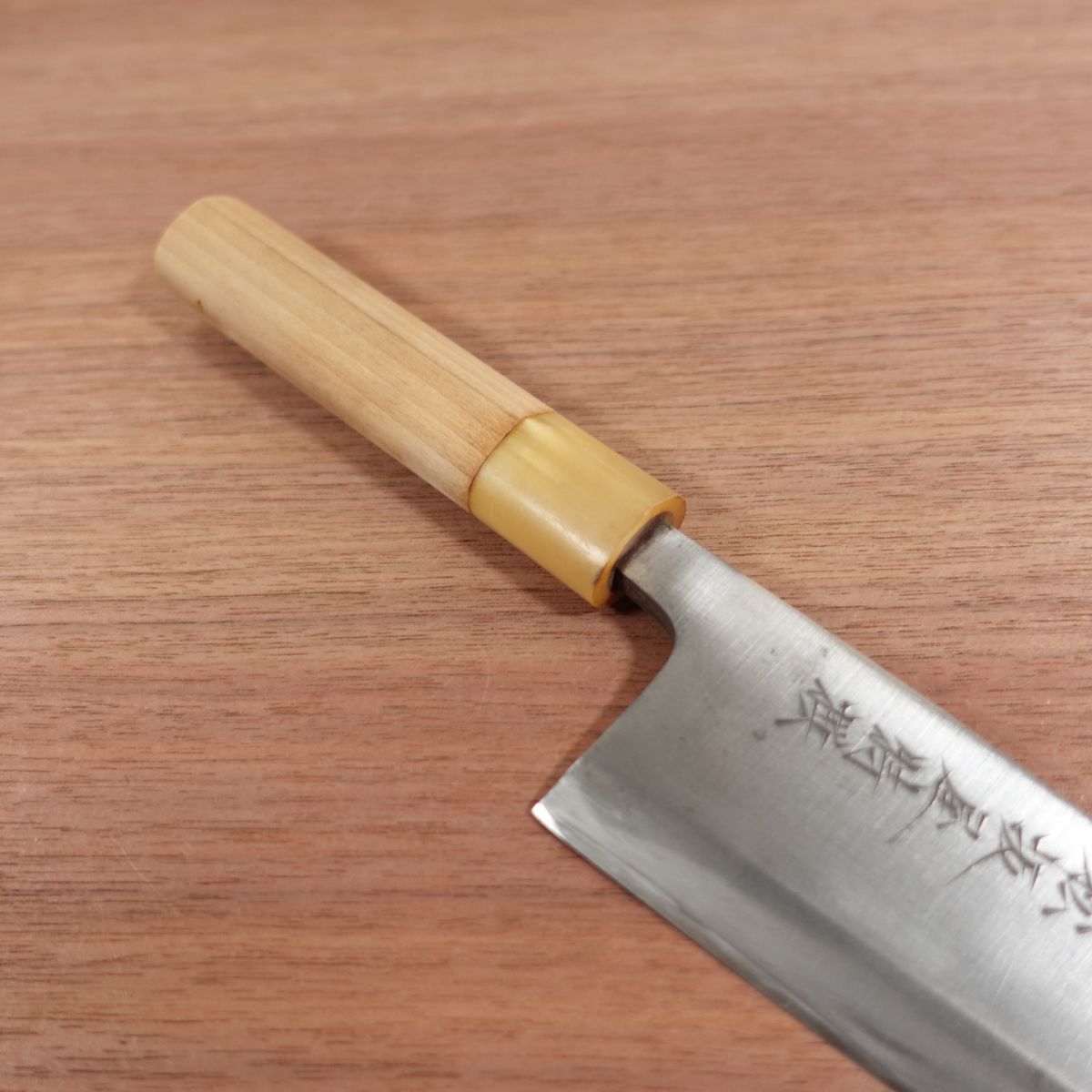 Matsuzakaya Special Selection Deba Knife, Sharpened, White Water Buffalo Handle, Lightly Used, 150mm