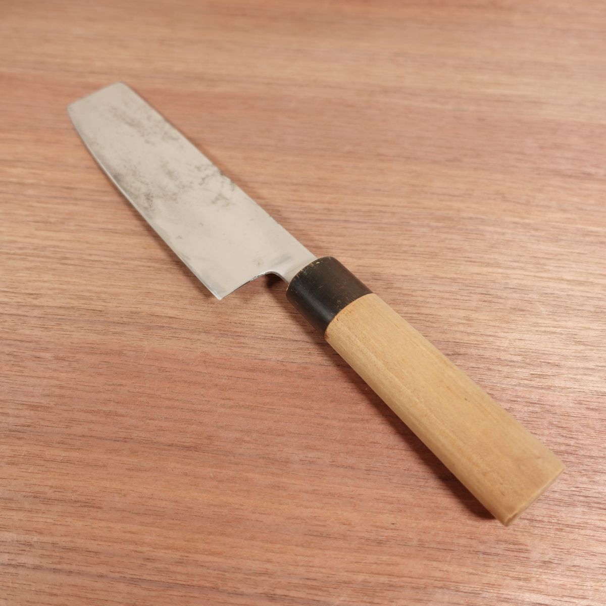 Kanesou Nakiri Blue Steel Aogami Buffalo Horn Handle Sharpened 170mm
