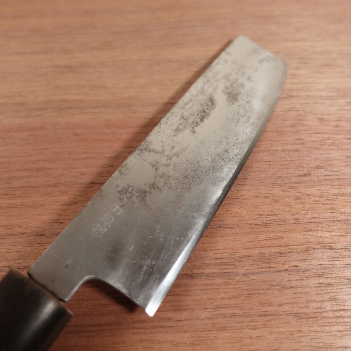 Kanesou Nakiri Blue Steel Aogami Buffalo Horn Handle Sharpened 170mm