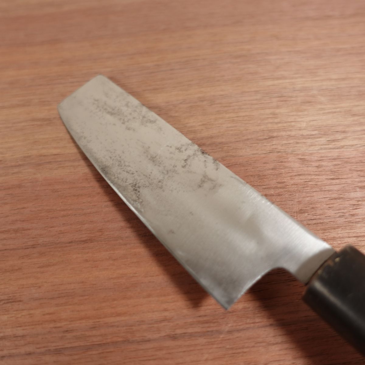 Kanesou Nakiri Blue Steel Aogami Buffalo Horn Handle Sharpened 170mm