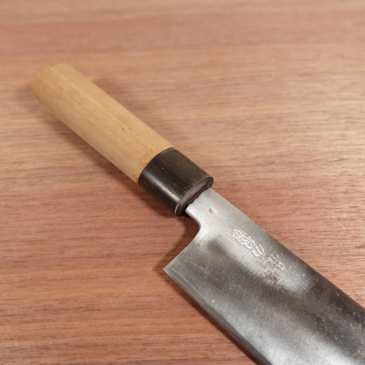 Kanesou Nakiri Blue Steel Aogami Buffalo Horn Handle Sharpened 170mm
