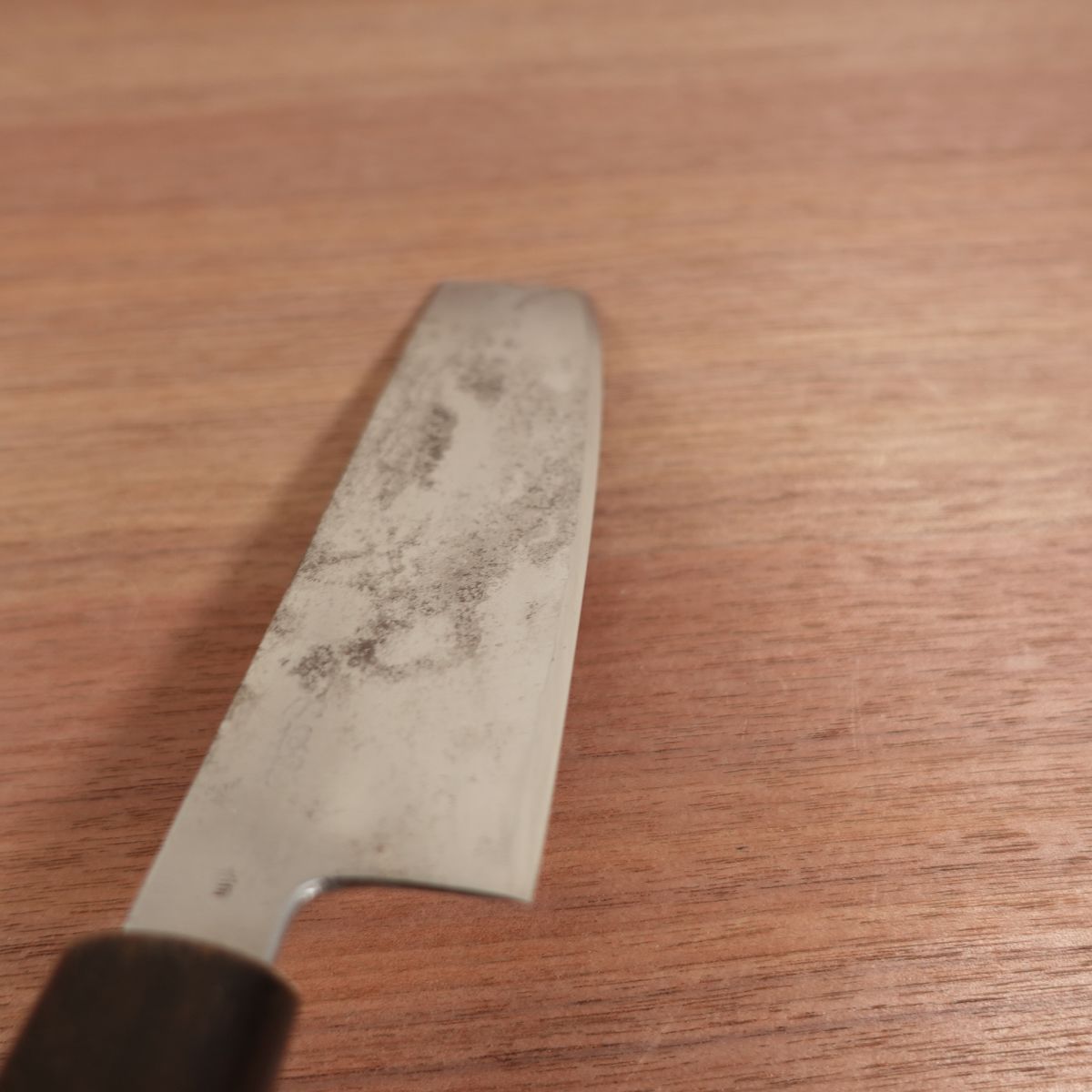 Kanesou Nakiri Blue Steel Aogami Buffalo Horn Handle Sharpened 170mm