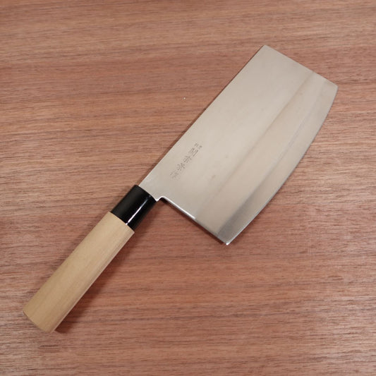 Seki Munekage Chinese Cleaver, Sharpened, Stainless Steel, Nearly Unused Stored Item, 180mm