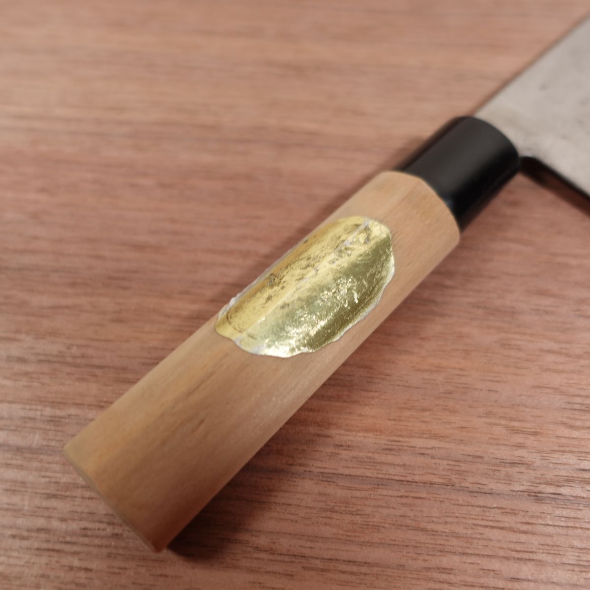Azuma Roko Nakiri Knife, Sharpened, Carbon Steel, Double Bevel, Nakiri, Sticker on Handle, 160mm