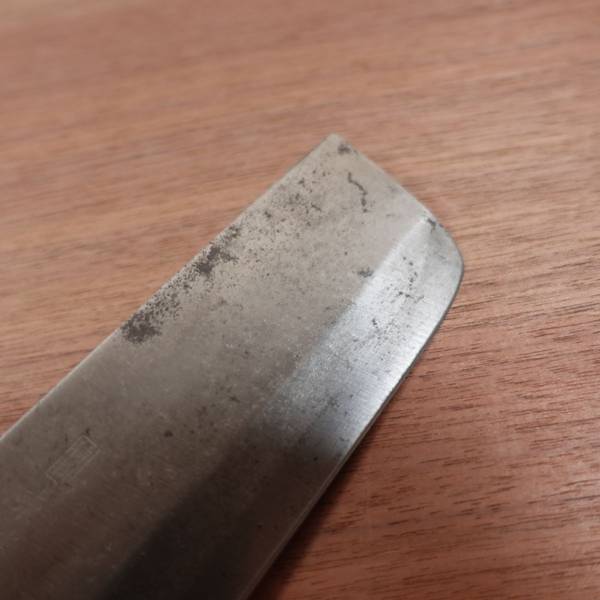 Azuma Roko Nakiri Knife, Sharpened, Carbon Steel, Double Bevel, Nakiri, Sticker on Handle, 160mm
