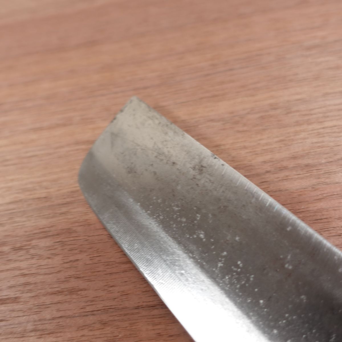 Azuma Roko Nakiri Knife, Sharpened, Carbon Steel, Double Bevel, Nakiri, Sticker on Handle, 160mm