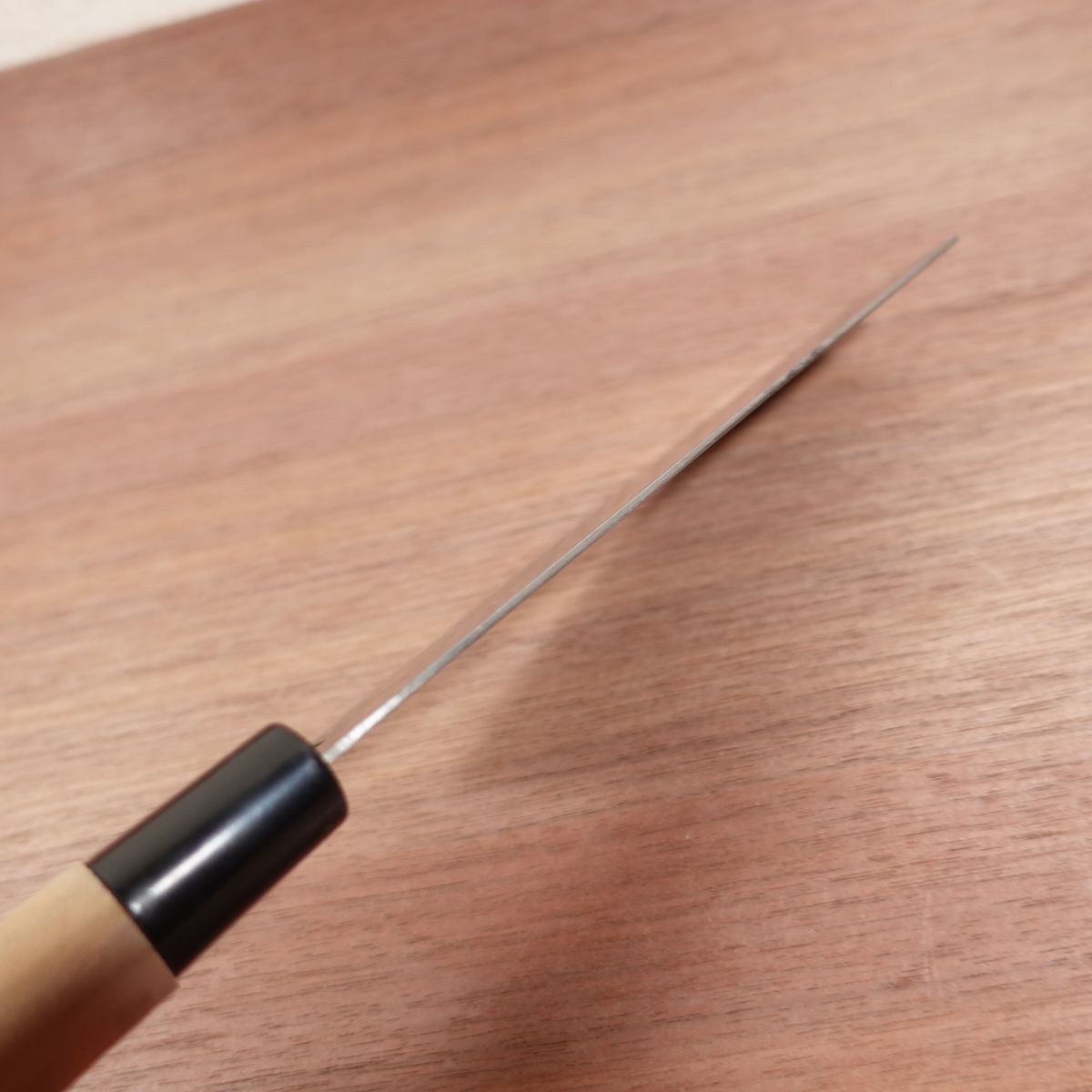 Azuma Roko Nakiri Knife, Sharpened, Carbon Steel, Double Bevel, Nakiri, Sticker on Handle, 160mm