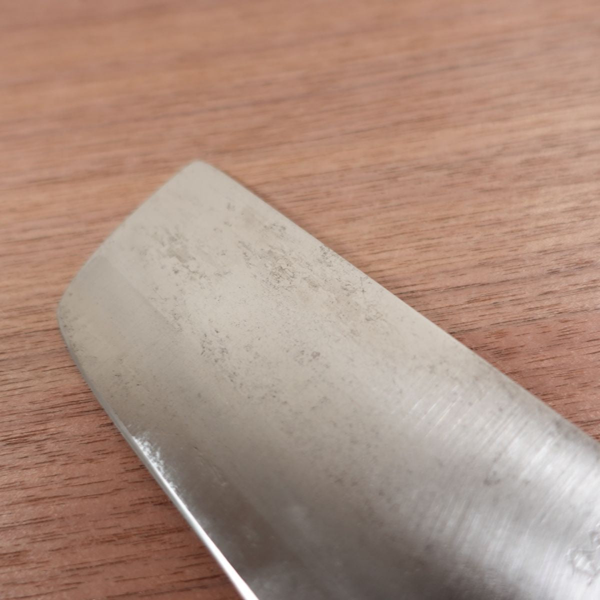 Katsuhiro Nakiri Knife, Sharpened, Carbon Steel, Double Bevel, Nakiri, Sticker on Handle, 160mm