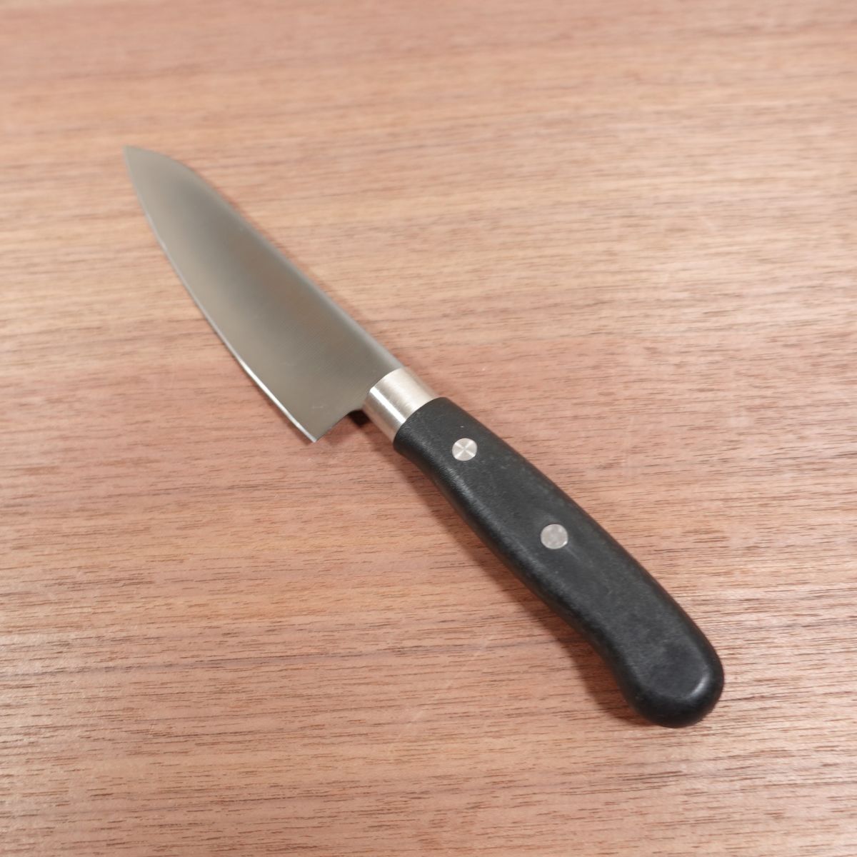 Noshu Masamune Petty Knife, Sharpened, Titanium Coating, Black, Fruit Knife, Garnishing Knife, Unused Stored Item, 130mm