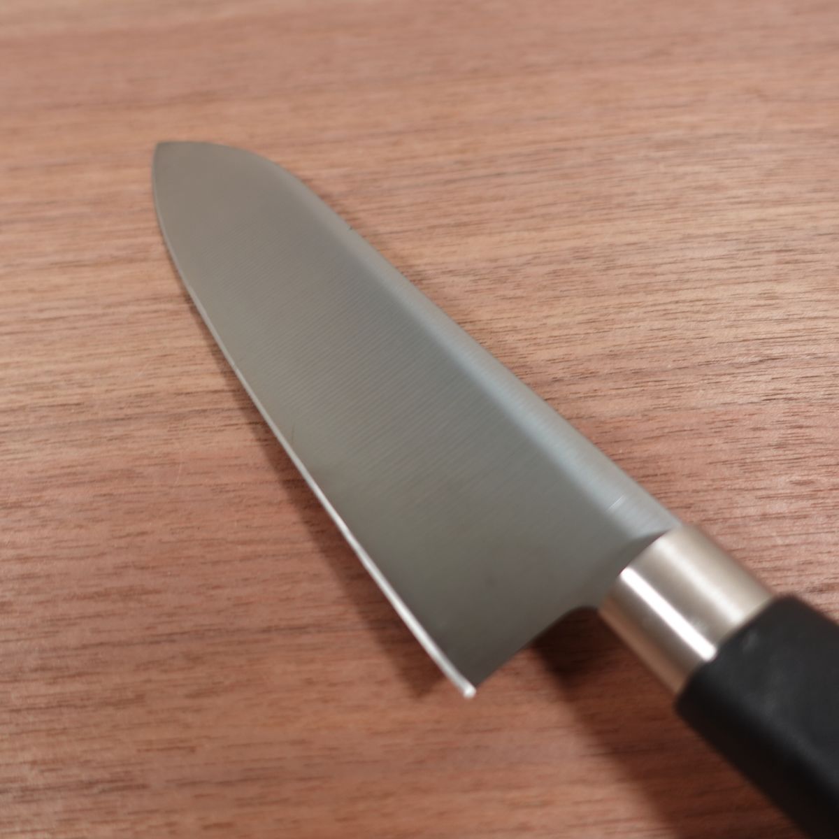 Noshu Masamune Santoku Knife, Sharpened, Titanium Coating, Black, All-Purpose Knife, Unused Stored Item, 170mm