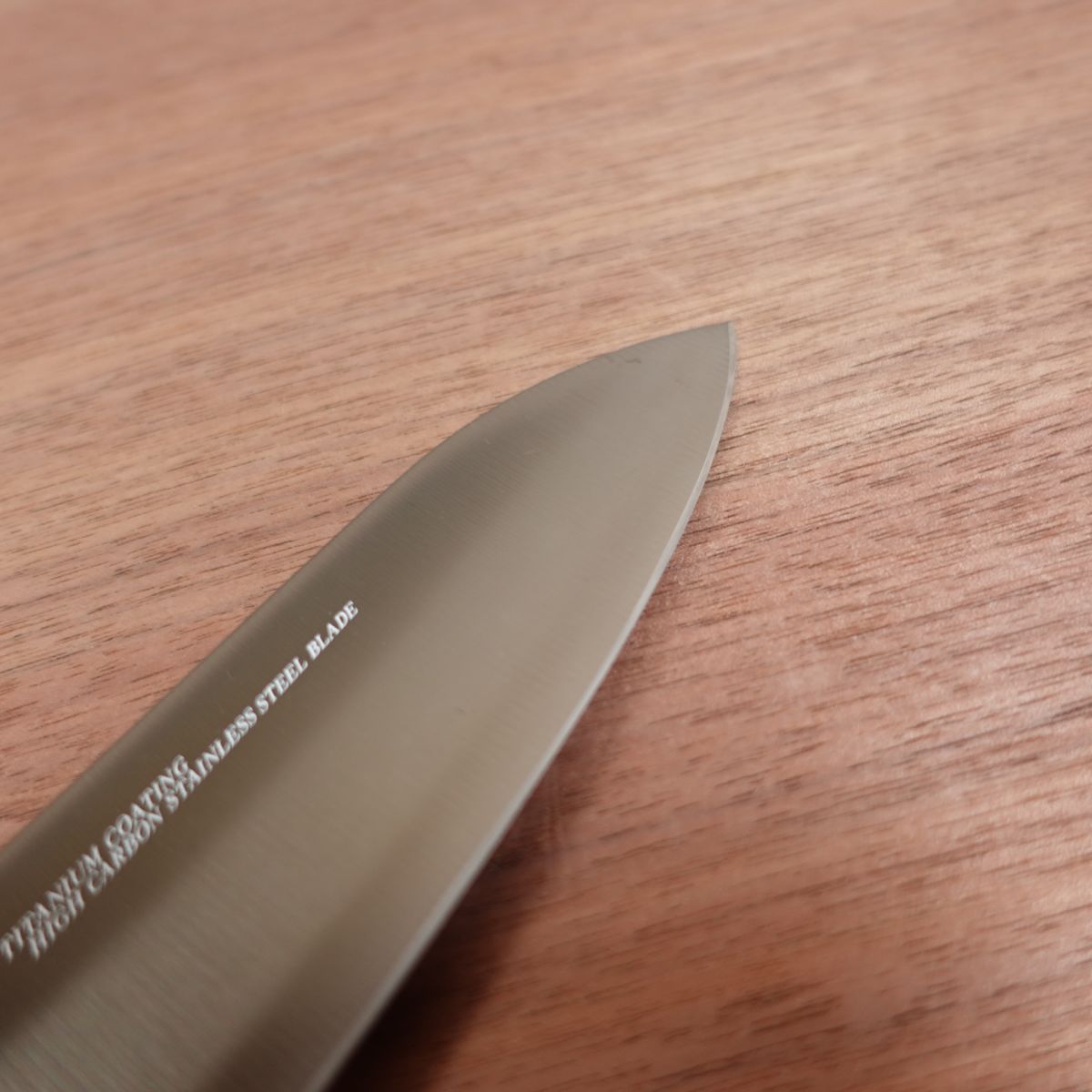 Noshu Masamune Santoku Knife, Sharpened, Titanium Coating, Black, All-Purpose Knife, Unused Stored Item, 170mm
