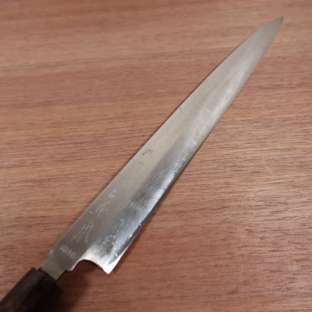 Masamoto Sohonten Yanagiba Knife, Sharpened, Pure Japanese Steel, Water Buffalo Handle, Sashimi Knife, Honyaki, Lightly Used, Wooden Sheath Included, Boxed, 300mm