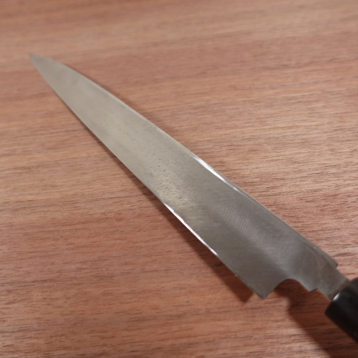 Masamoto Sohonten Yanagiba Knife, Sharpened, Pure Japanese Steel, Water Buffalo Handle, Sashimi Knife, Honyaki, Lightly Used, Wooden Sheath Included, Boxed, 300mm
