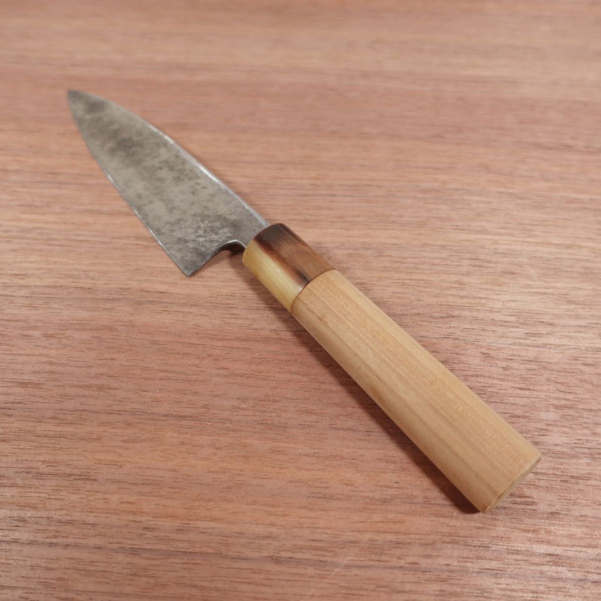 Aritsugu Funayuki Knife, Sharpened, White Water Buffalo Handle, Slim Deba Knife, 140mm