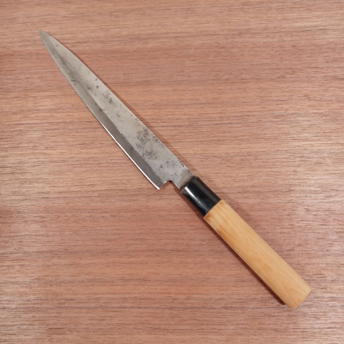 Azuma Roko Yanagiba Knife, Sharpened, Tokusen, Carbon Steel, Double Bevel, Sashimi Knife, Sticker on Handle, 220mm