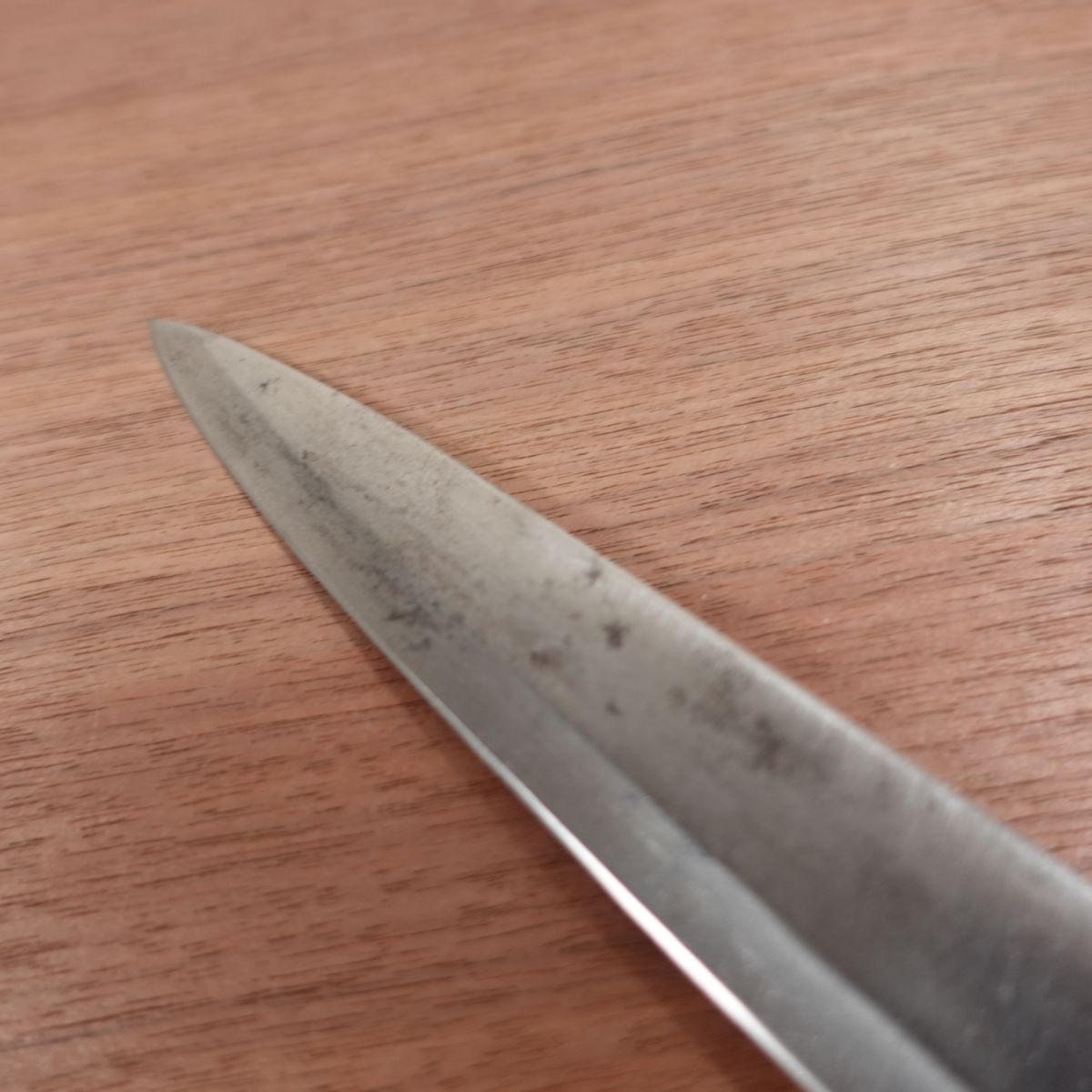 Azuma Roko Yanagiba Knife, Sharpened, Tokusen, Carbon Steel, Double Bevel, Sashimi Knife, Sticker on Handle, 220mm