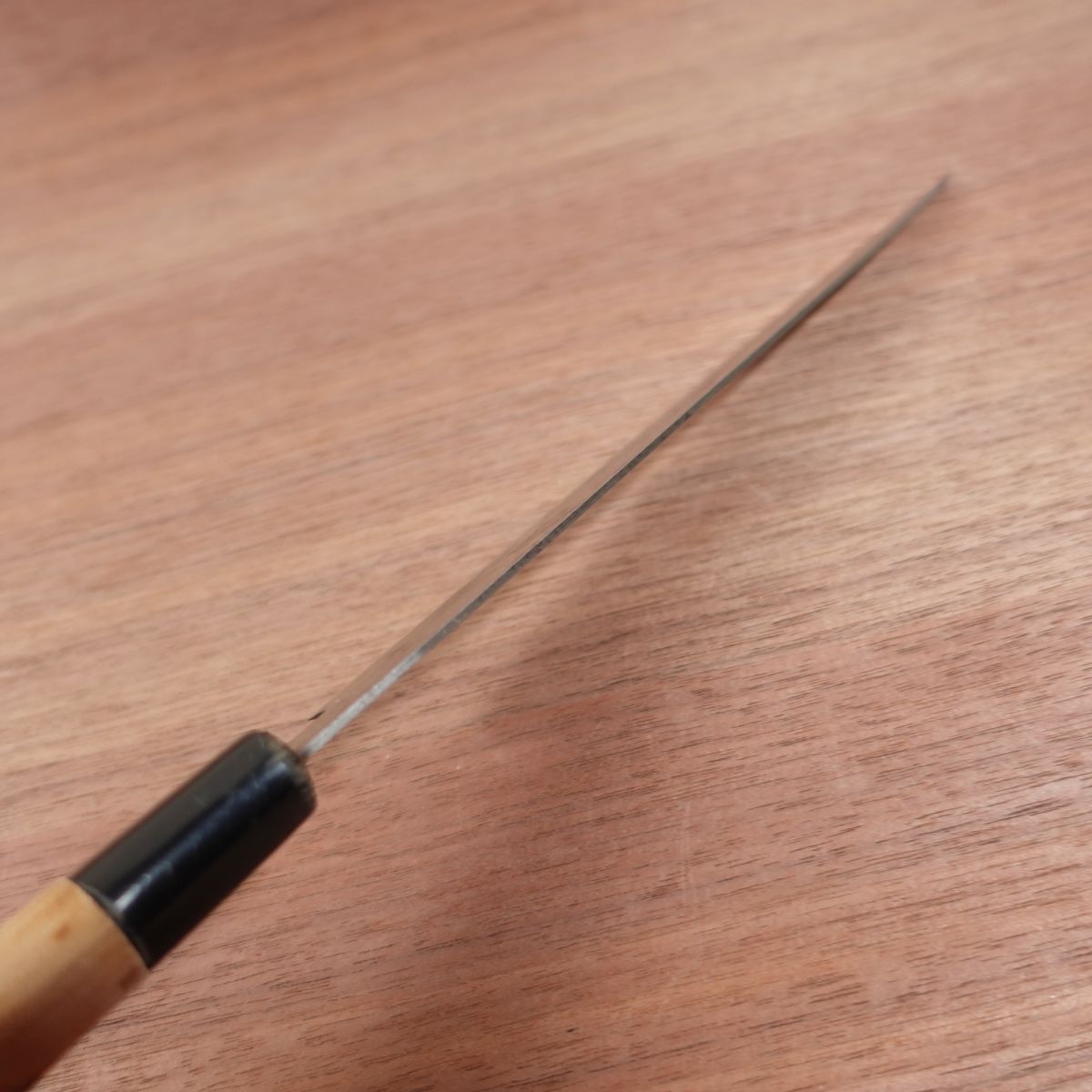 Azuma Roko Yanagiba Knife, Sharpened, Tokusen, Carbon Steel, Double Bevel, Sashimi Knife, Sticker on Handle, 220mm