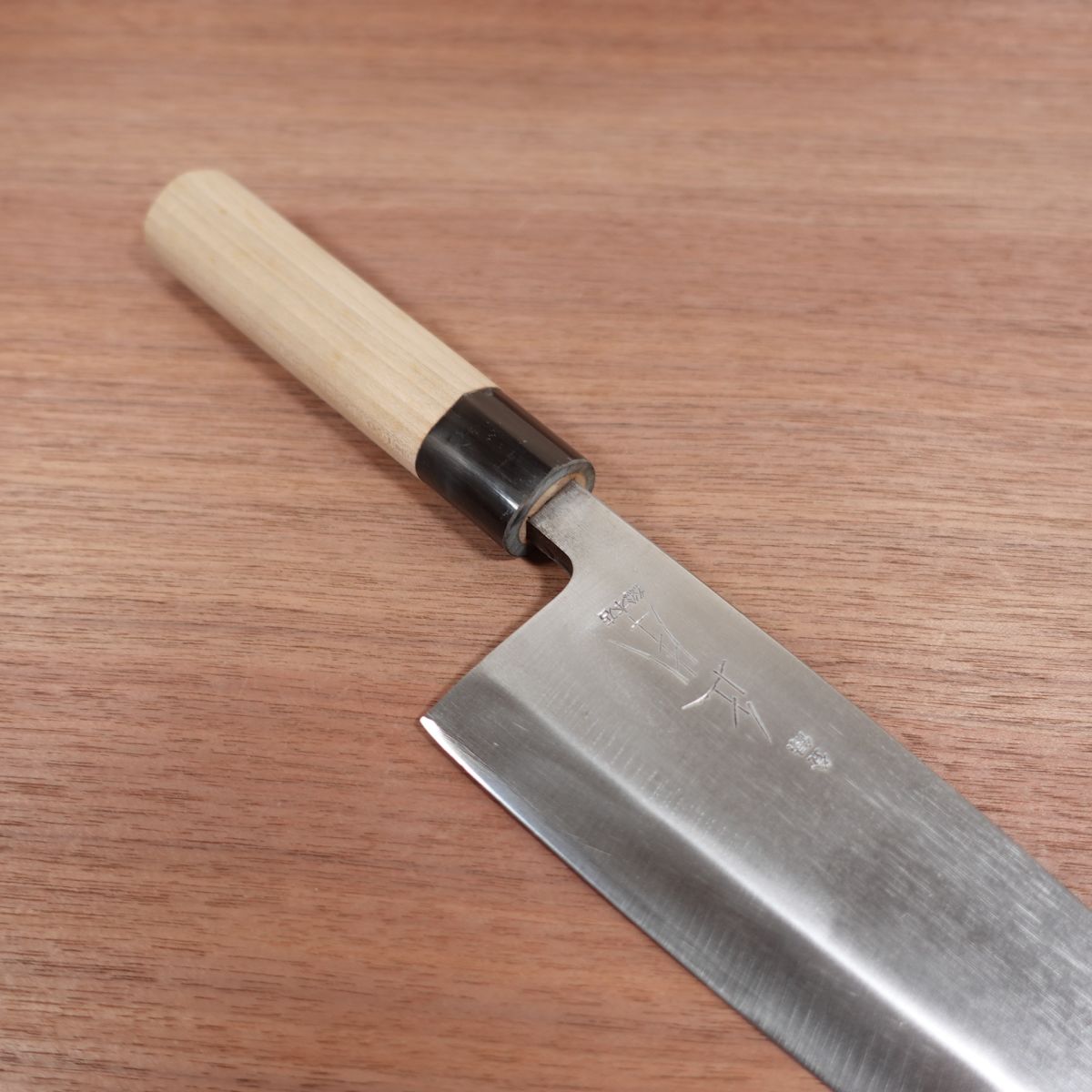 Masamoto Sohonten Large Deba Knife, Sharpened, Water Buffalo Handle, Unused Stored Item, 210mm