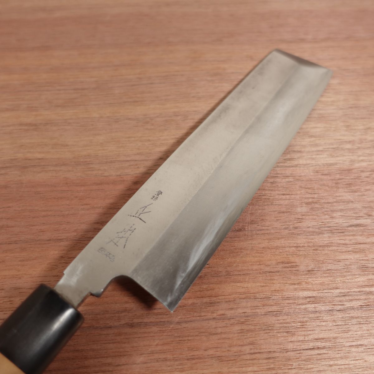 Masamoto Sohonten Usuba Knife, Sharpened, Water Buffalo Handle, Single Bevel, Nakiri, Lightly Used, 215mm