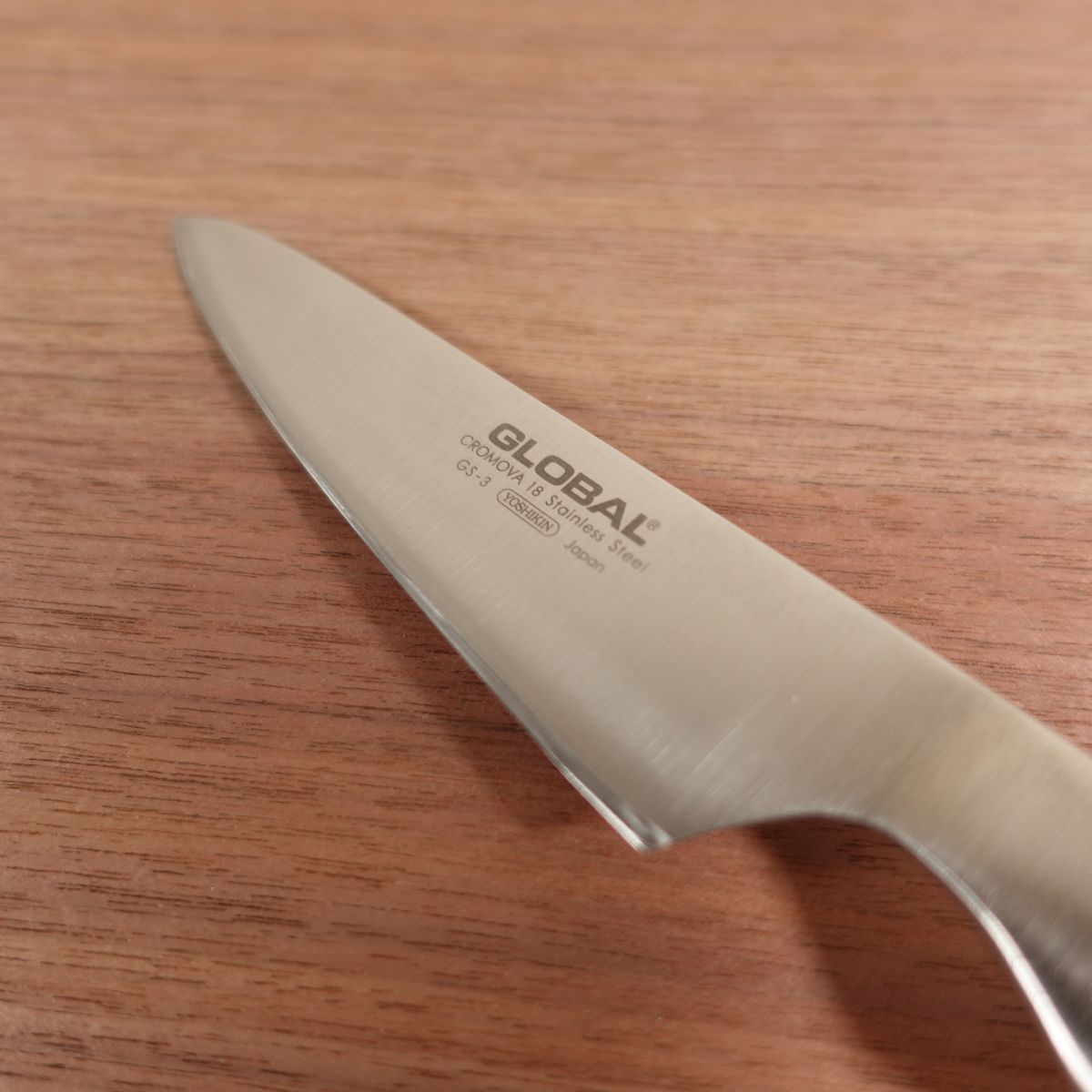 Global Petty Knife, Sharpened, Fruit Knife, GS-3, Stainless Steel, YOSHIKIN, Yoshida Metal Industry, Garnishing Knife, Nearly Unused Stored Item, 130mm