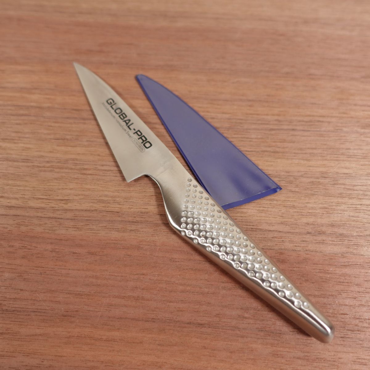 Global-Pro Paring Spear Knife, Sharpened, Single Bevel, Peeling Knife, GLOBAL-PRO, Protective Cover Included, GS-7, Rare, Nearly Unused Stored Item, 95mm