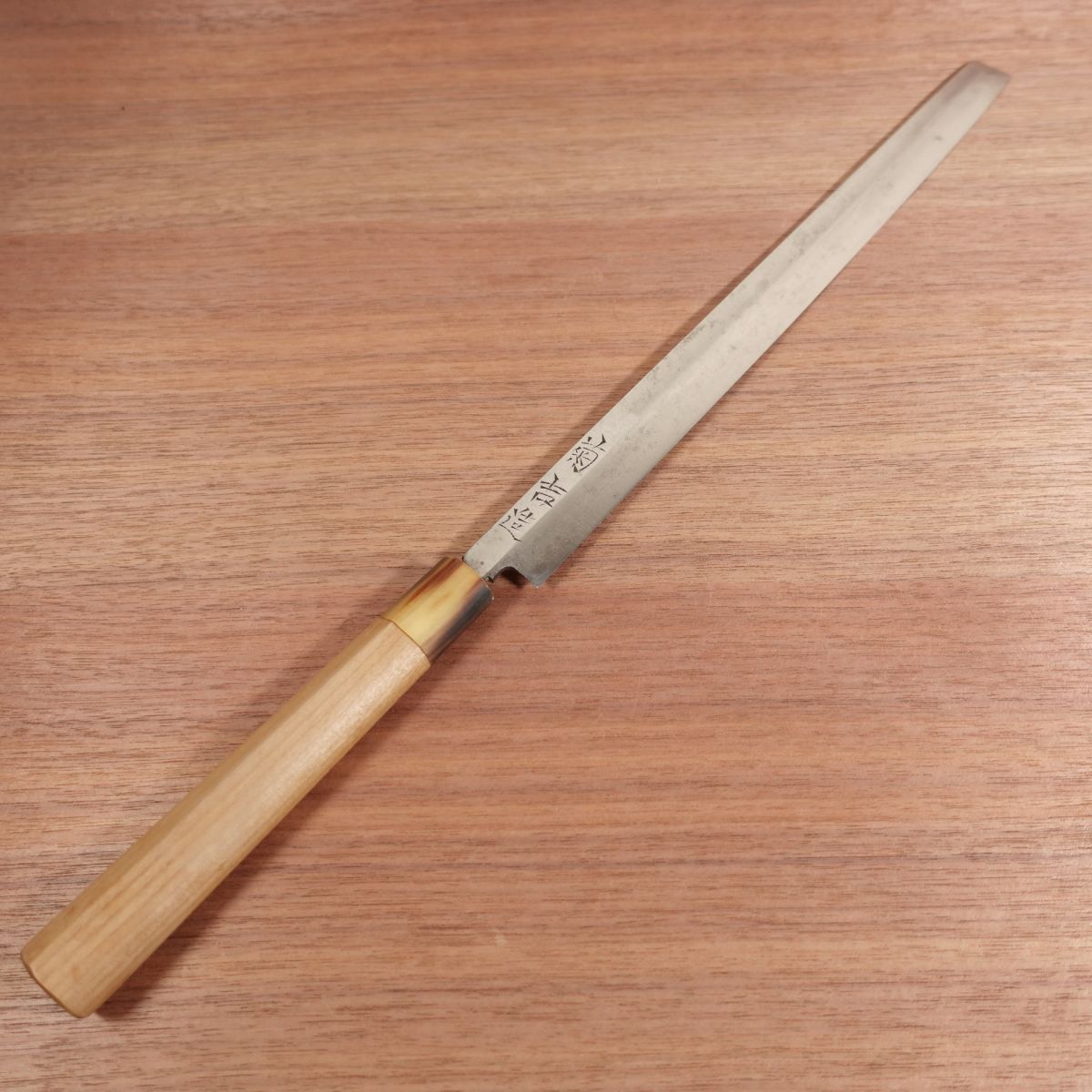Kikuyoshi Takohiki Knife, Sharpened, Honyaki, White Water Buffalo Handle, Takohiki, Sashimi Knife, Rare, 305mm