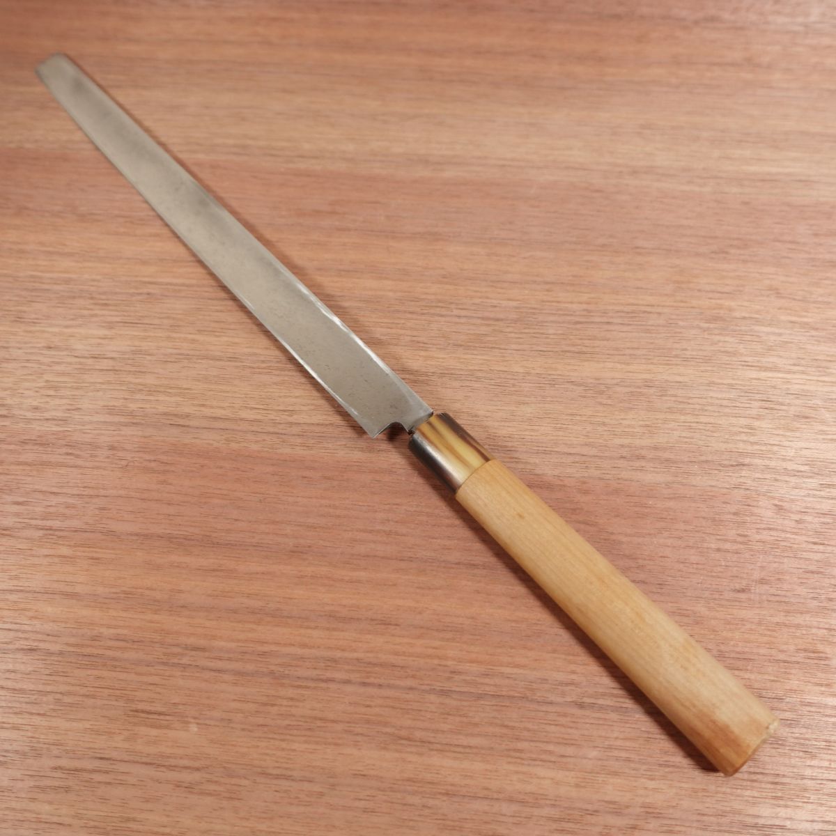 Kikuyoshi Takohiki Knife, Sharpened, Honyaki, White Water Buffalo Handle, Takohiki, Sashimi Knife, Rare, 305mm