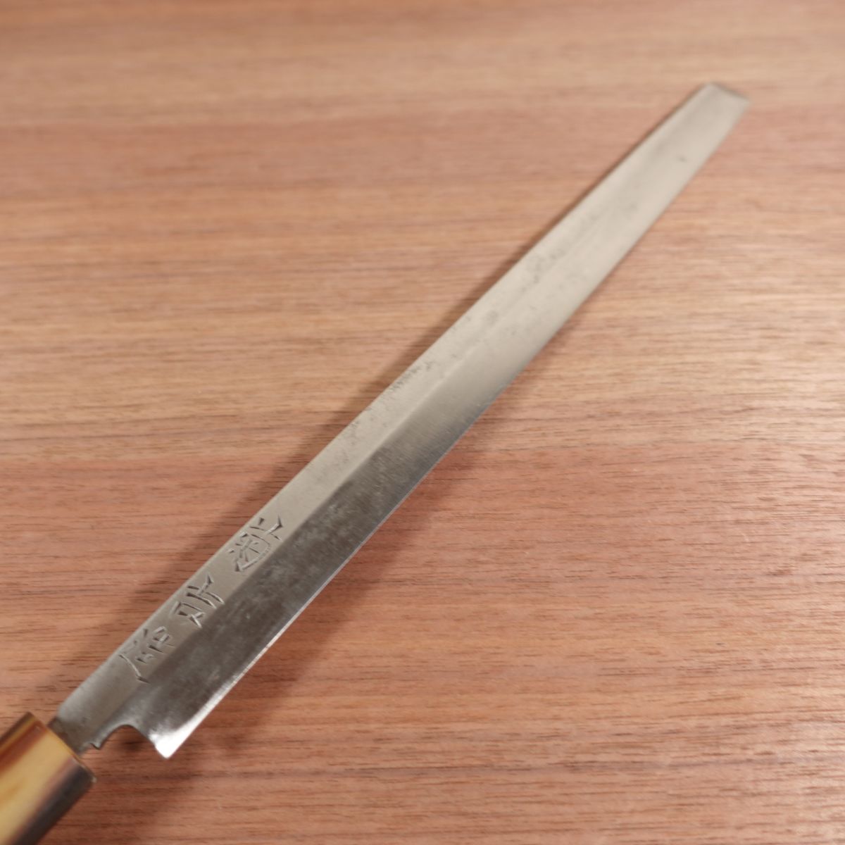 Kikuyoshi Takohiki Knife, Sharpened, Honyaki, White Water Buffalo Handle, Takohiki, Sashimi Knife, Rare, 305mm