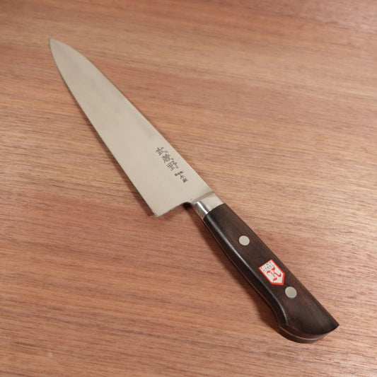 Nihonbashi Kiya Gyuto Knife, Sharpened, Musashino, All-Purpose Knife, Austrian Special Steel, Carbon Steel, Unused Stored Item, 230mm