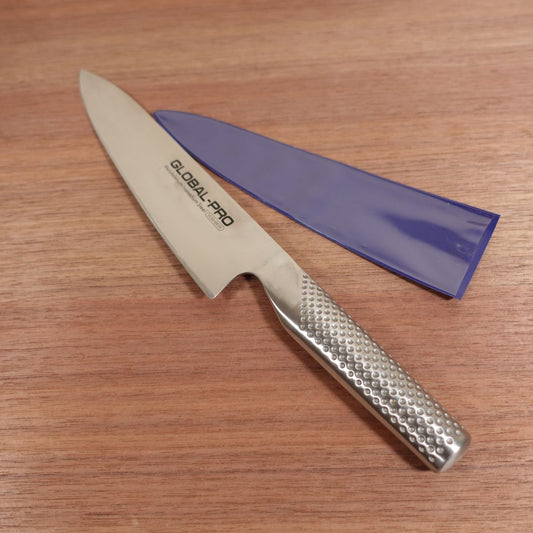 Global-Pro Gyuto Knife, Sharpened, All-Purpose Knife, GLOBAL-PRO, Protective Cover Included, Lightly Used, 205mm