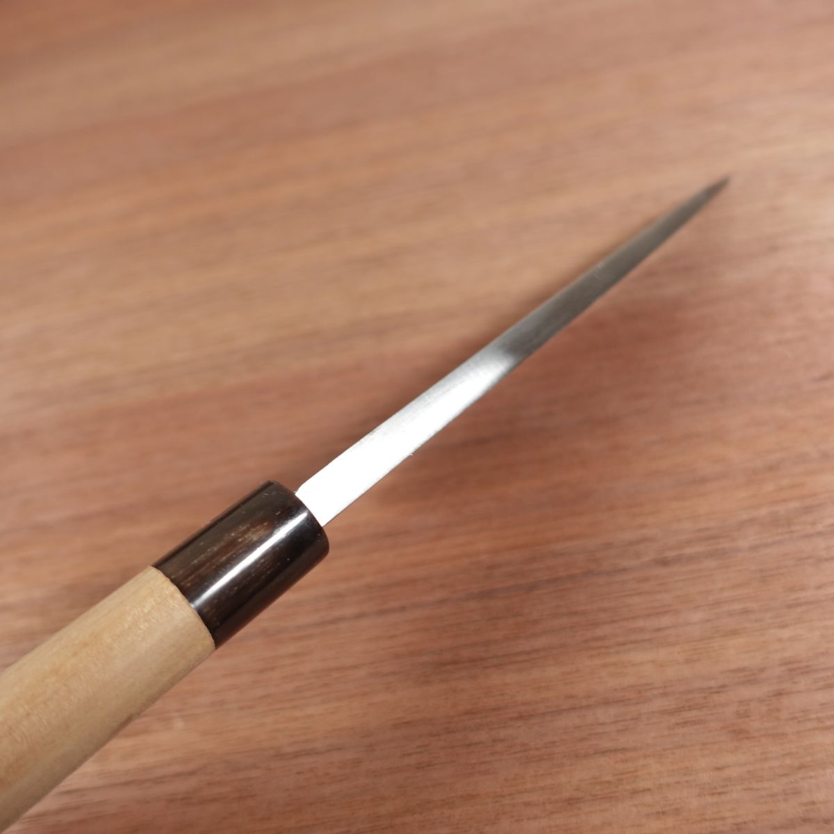 Kiya Deba Knife, Sharpened, Musashino, Water Buffalo Handle, Crack in Handle, Nearly Unused Stored Item, 170mm