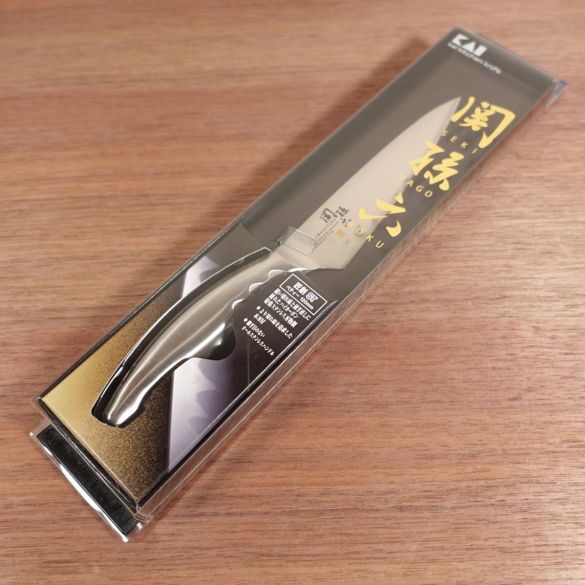 Seki Magoroku Petty Knife, Sharpened, Shoso, Fruit Knife, Garnishing Knife, All Stainless Steel, Unopened Stored Item, 120mm