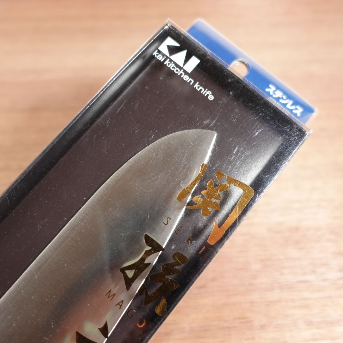 Seki Magoroku Santoku Knife, Sharpened, Shoso, All-Purpose Knife, All Stainless Steel, Unopened Stored Item, 165mm